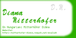 diana mitterhofer business card