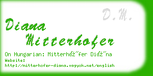 diana mitterhofer business card